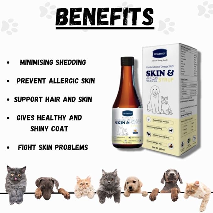 Aniamor Skin and Coat Care Syrup for Dogs and Cats